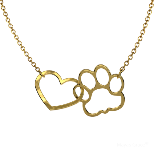 Paw Print Dog Tag Necklace by Close by Me – closebymejewelry