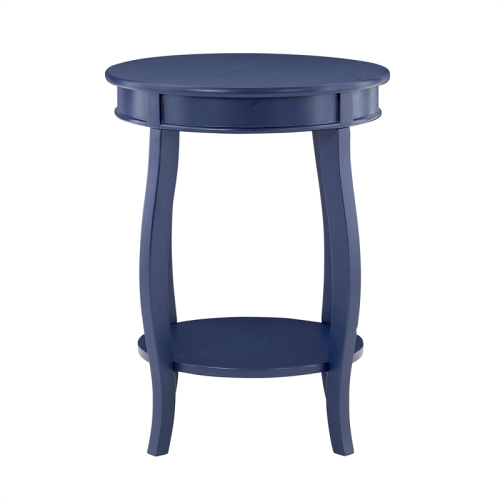 Linon Wren Wood Accent Side Table in Navy Blue