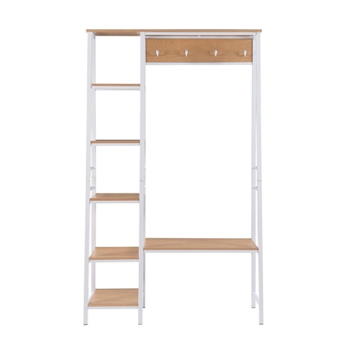 Linon Austin Wood and Metal Hall Tree in White