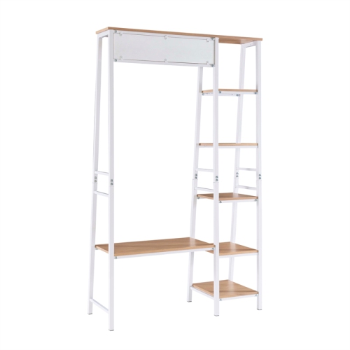 Linon Austin Wood and Metal Hall Tree in White