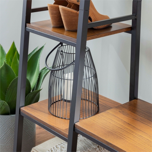 Linon Austin Wood and Metal Hall Tree in Brown