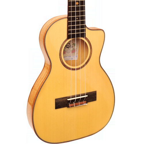 Leho Tenor Ukulele, Spruce / Spalted Maple, Thin Body