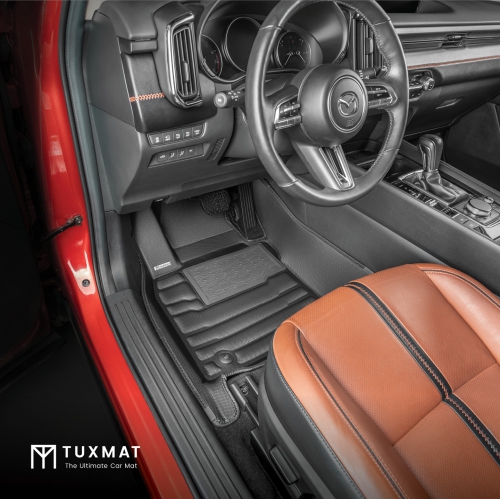 TuxMat - for Mazda CX-50 2023-2026 Models - Custom Car Mats - Maximum Coverage, All Weather, Laser Measured - This Full Set Includes 1st and 2nd Rows