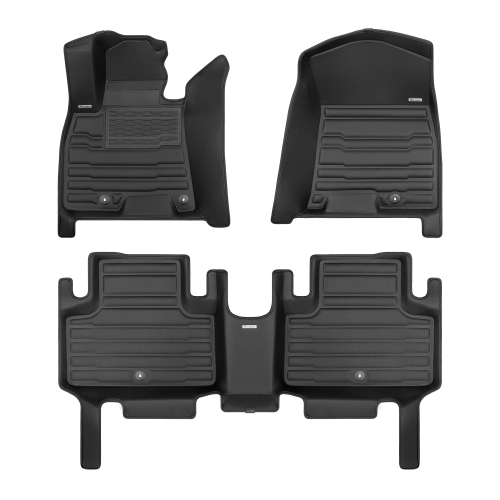 TUXMAT  - for Genesis Gv80 5-Seater 2021-2024 Models - Custom Car Mats - Maximum Coverage, All Weather, Laser Measured - This Full Set Includes 1St