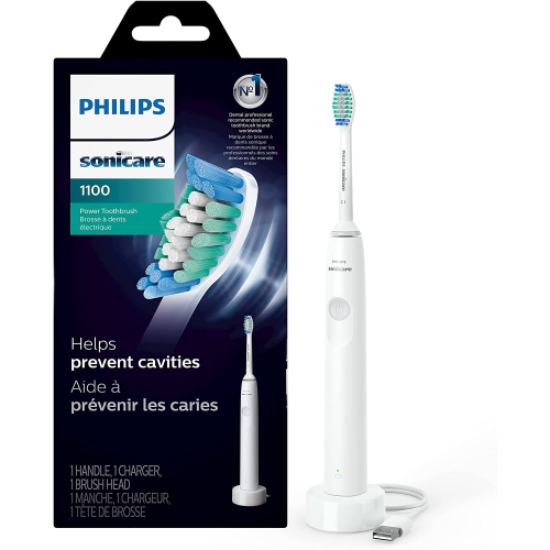 Philips Sonicare 1100 | Power Toothbrush - Rechargeable Electric Toothbrush - White Grey HX3641/02 - Brand New **