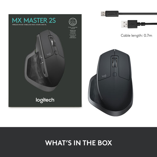 Logitech MX Master 2S Bluetooth Laser Mouse - Graphite