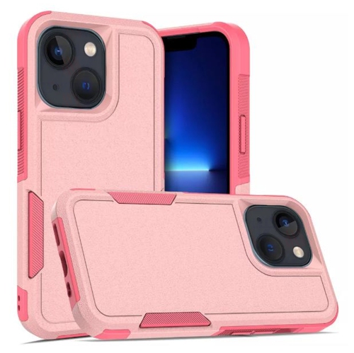 CSMART  【】 Dual Layers Heavy Duty Rubber Armor Bumper Hard Case Cover for Iphone 12 / 12 Pro (6.1"), Light In Pink