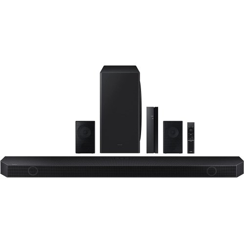 SAMSUNG HW-Q910B 9.1.2ch Soundbar w/Wireless Dolby Atmos, DTS:X, Rear Speakers, Q Symphony, Built in Voice Assistant - Open Box - 10/10 Condition