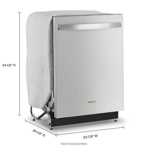 Whirlpool 24" 51dB Built-In Dishwasher with Third Rack (WDT730HAMZ) - Stainless Steel