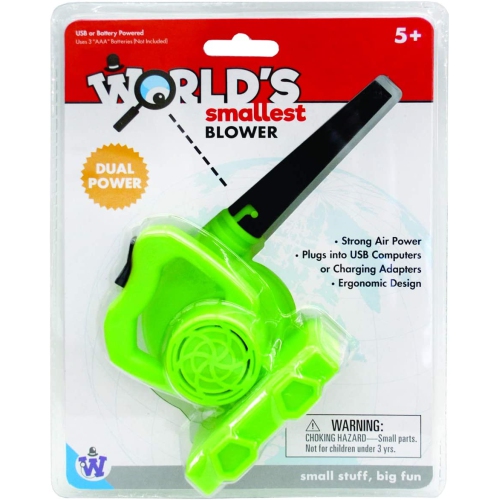 WESTMINSTER  World's Smallest Blower - Real, Working, Tiny, Dual Powered Leaf Blower