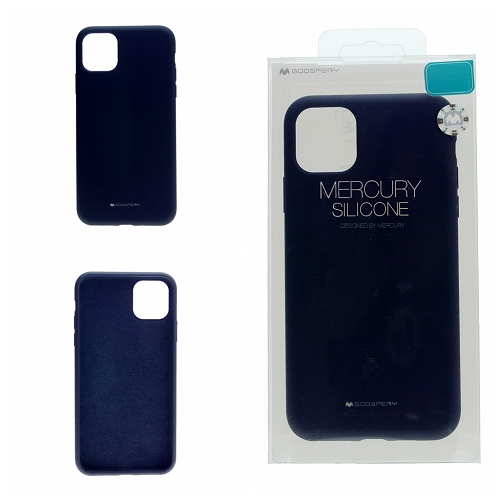 TopSave Goospery Coque de protection intégrale en caoutchouc de gel de silicone liquide pour iPhone 14, bleu marine