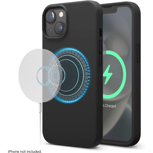 elago Magnetic Silicone Case Compatible with MagSafe iPhone 14 Plus 6.7 inch - Built-in Magnets, Compatible with All MagSafe Accessories