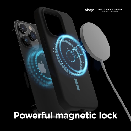elago Magnetic Silicone Case Compatible with MagSafe iPhone 14 Pro Max 6.7 inch - Built-in Magnets, Compatible with All MagSafe Accessories
