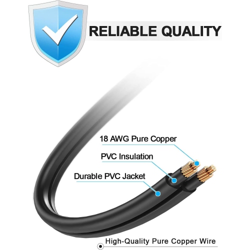 Printer Power Cord for HP Officejet Pro 4500 6600 4650 4630 5255 6962 8600 8710 7740/Envy 5055 5530/Deskjet 2652 3755/Photosmart 7520