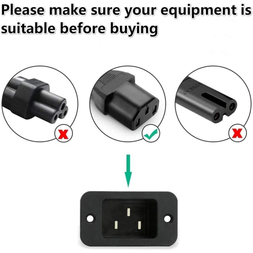 3 Prong TV Power Cord Cable Replacement for LG TV 42LF11 42LG20 42LG30 42LG30DC 42LG50 42LG70 42LK450 42LK550 42LK520 32LV2500 42CS570 55LW5600