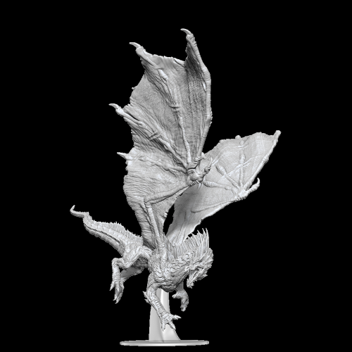 WIZKIDS GAMES  Dungeons & Dragons Nolzur's Marvelous Unpainted Miniatures: Adult Dragon In Green
