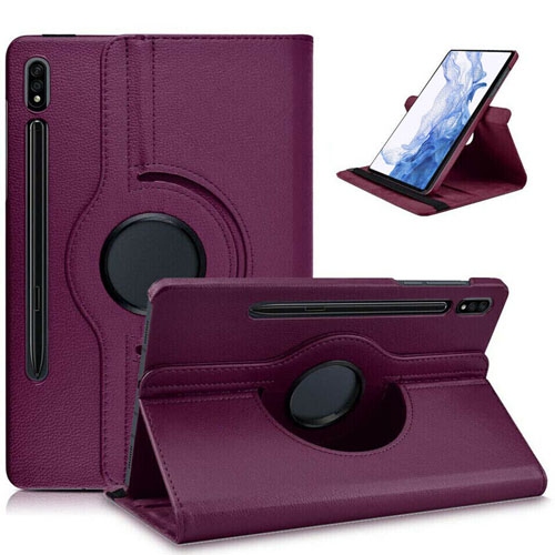 SUPERSHIELD  Slim Case for Samsung Galaxy Tab S8 11 Case 2022 Lightweight Trifold Tpu Folio Stand Cover, Full Protective Shockproof Cover (Purple)