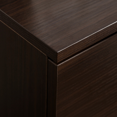 Vinsetto Vertical Filing Cabinet with Wheels, 2-Drawer Mobile File Cabinet, Office Storage Cabinet for Letter or A4 File, Study Home Office, Brown