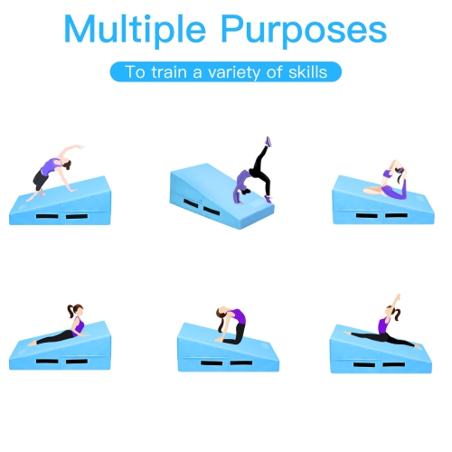 Topbuy Incline Gymnastic Mat Slope Fitness Wedge Mat Ideal for Tumbling Practice & Exercise