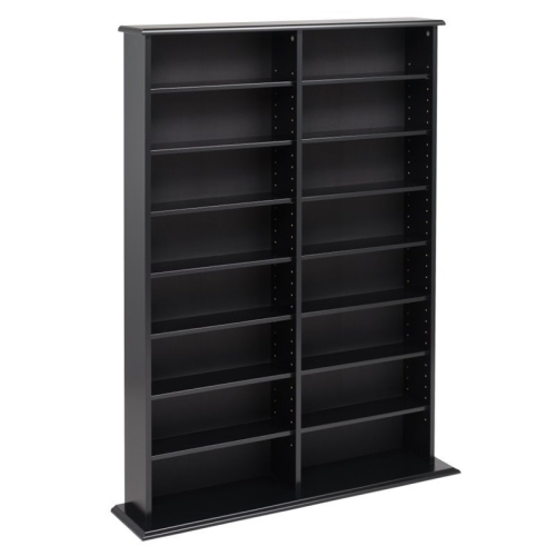 Wright Home Engineered Wood Media Storage Rack in Black Finish