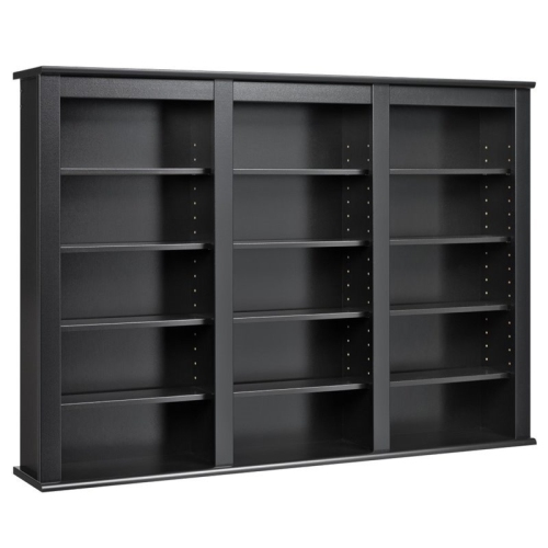 WRIGHT HOME  Wooden 48" Floating Media Storage In Finish In Black