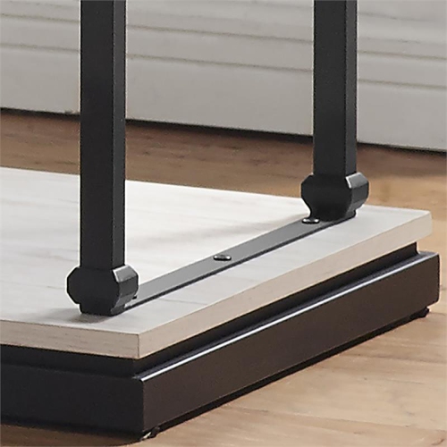 Bowery Hill Transitional Wood End Table in Antique White Finish