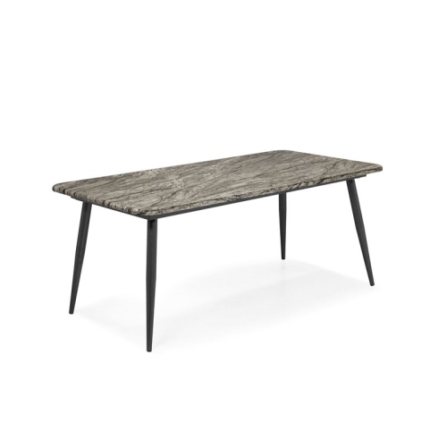 Bowery Hill Mid-Century Wood 3-Piece Coffee Table Set in Gray Finish