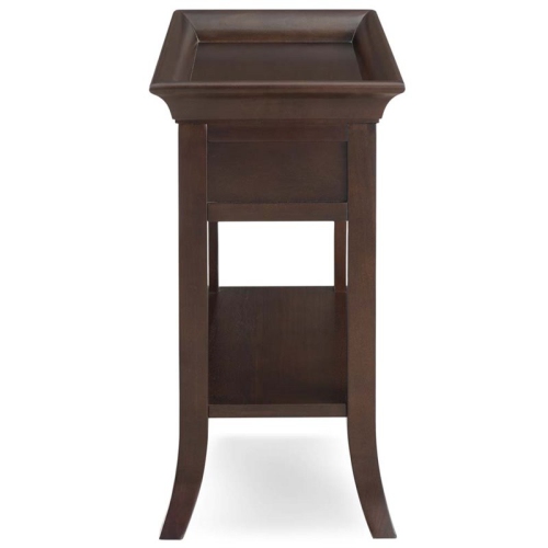 Leick Favorite Finds Tray Edge End Table in Chocolate Cherry