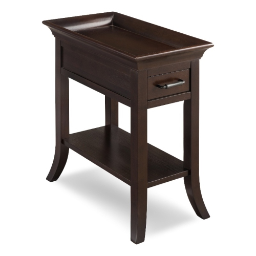 Leick Favorite Finds Tray Edge End Table in Chocolate Cherry
