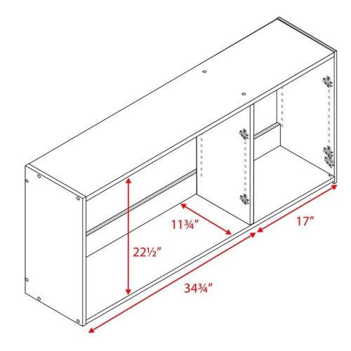 Wright Home Modern / Contemporary Engineered Wood Wall Storage Cabinet in White