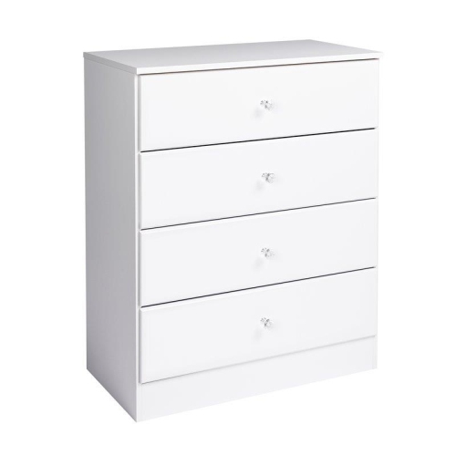 WRIGHT HOME  Engineered Wooden 4 Drawers Chest In White Finish