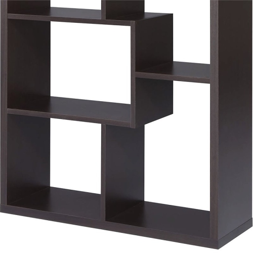 Bowery Hill Contemporary Wood 10-Shelf Bookcase in Walnut Finish