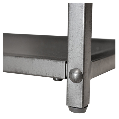 Bowery Hill Industrial Metal 6-Shelf Bookcase in Powder Coated Gray