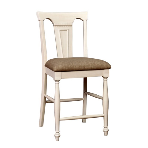 BOWERY HILL  Wood Counter Height Chair In Finish (Set Of 2) In White