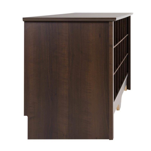 Wright Home Wooden 60" Shoe Cubby Bench in Rich Espresso Finish