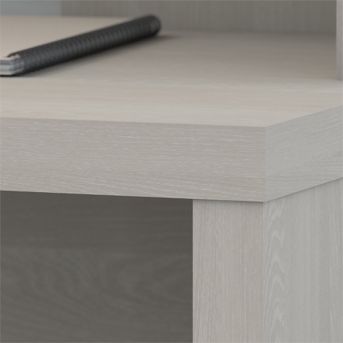 Office by kathy ireland Echo L Shaped Desk in Gray Sand - Engineered Wood