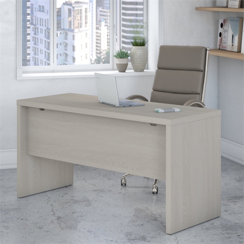 Office by kathy ireland Echo 60W Credenza Desk in Gray Sand - Engineered Wood