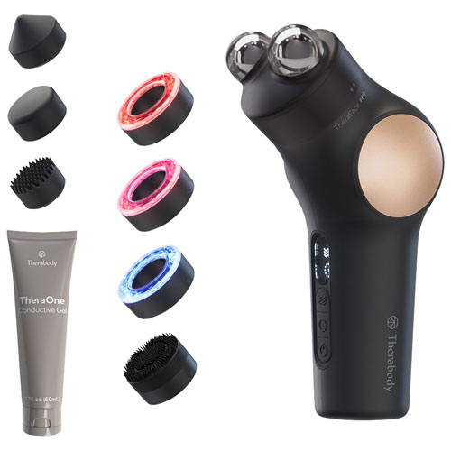 Appareil à percussion pour soins et nettoyage de la peau TheraFace Pro de Theragun - Noir