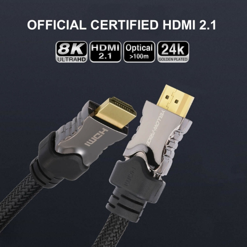 1.5ft 8K@120Hz HDMI 2.1 Cable Supports HDR eARC for PS5/4, Xbox, Nintendo Switch