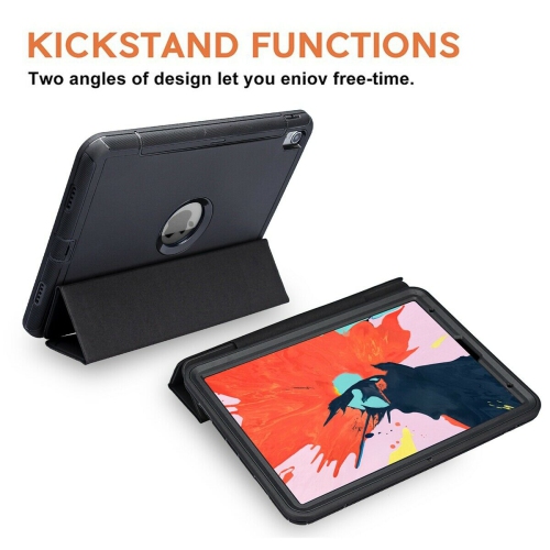 Rugged Protective Trifold Stand Case w/ Pencil Holder for iPad 7th 10.2" 2019
