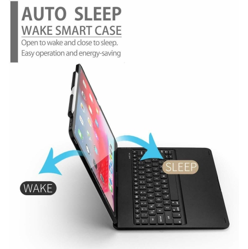 For iPad 6 7th, Air 3rd, Pro 11" 12.9" Rotatable Backlit Wireless Keyboard Case