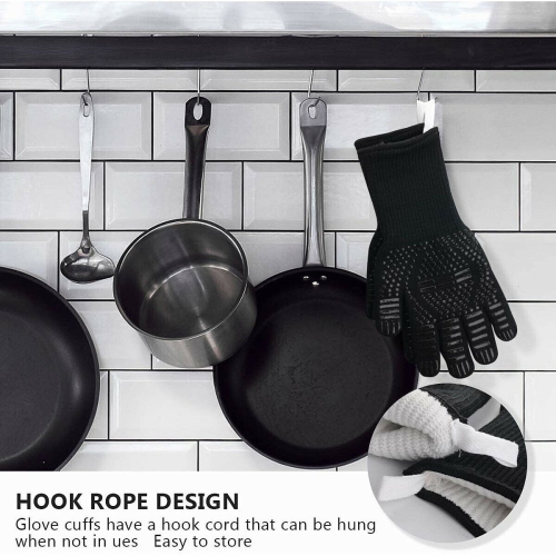 Gants de barbecue perméables à l’air extrêmement résistants à la chaleur pour cuisiner le fumage à la cuisson au barbecue