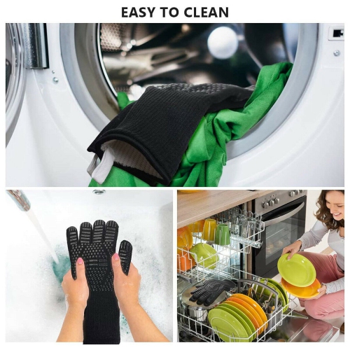 Gants de barbecue perméables à l’air extrêmement résistants à la chaleur pour cuisiner le fumage à la cuisson au barbecue