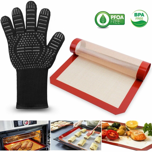 Gants de barbecue perméables à l’air extrêmement résistants à la chaleur pour cuisiner le fumage à la cuisson au barbecue