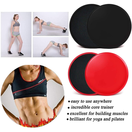 Paquet de 2 glisseurs de centre d’exercice [Smooth-Sliding Design] pour les exercices abdominaux et abdominaux
