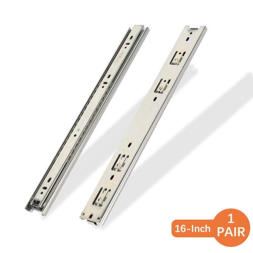 Ball Bearing Drawer Slides Side Mount Full Extension 1 Pair-16inches - LIVINGbasics