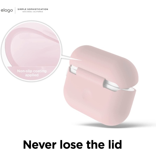 elago Silicone Case Compatible with Apple AirPods Pro 2nd Generation Case Cover, Protective Case, Front LED Visible, Supports Wireless Charging