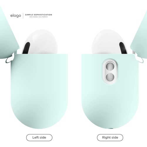 elago Silicone Case Compatible with Apple AirPods Pro 2nd Generation Case Cover, Protective Case, Front LED Visible, Supports Wireless Charging [Mint]