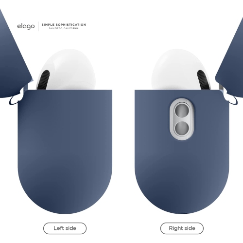 elago Silicone Case Compatible with Apple AirPods Pro 2nd Generation Case Cover, Protective Case, Front LED Visible, Supports Wireless Charging [Jean