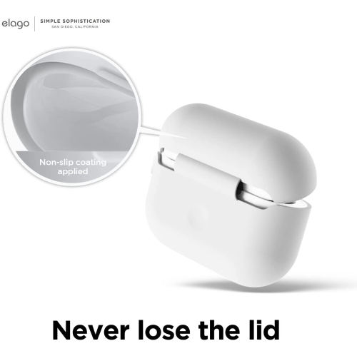 elago Silicone Case Compatible with Apple AirPods Pro 2nd Generation Case Cover, Protective Case, Front LED Visible, Supports Wireless Charging